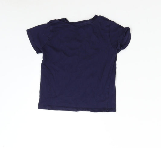 Jeff & Co Boys Blue Solid Pyjama Top Size 2-3 Years - Football Sleep Goals