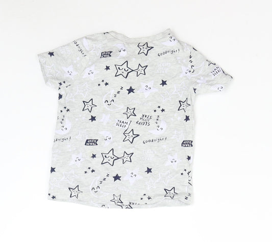 George Boys Grey Basic T-Shirt Size 2-3 Years - Stars