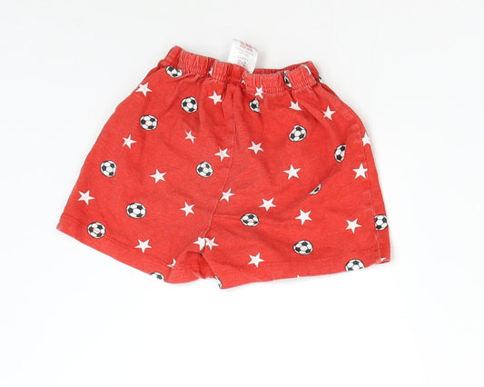 Jeff & Co Boys Red Sweat Shorts Size 2-3 Years - Football