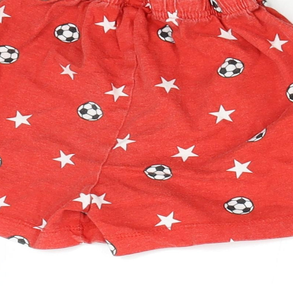 Jeff & Co Boys Red Sweat Shorts Size 2-3 Years - Football