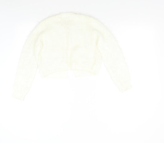George Boys Ivory Knit Cardigan Jumper Size 9-10 Years