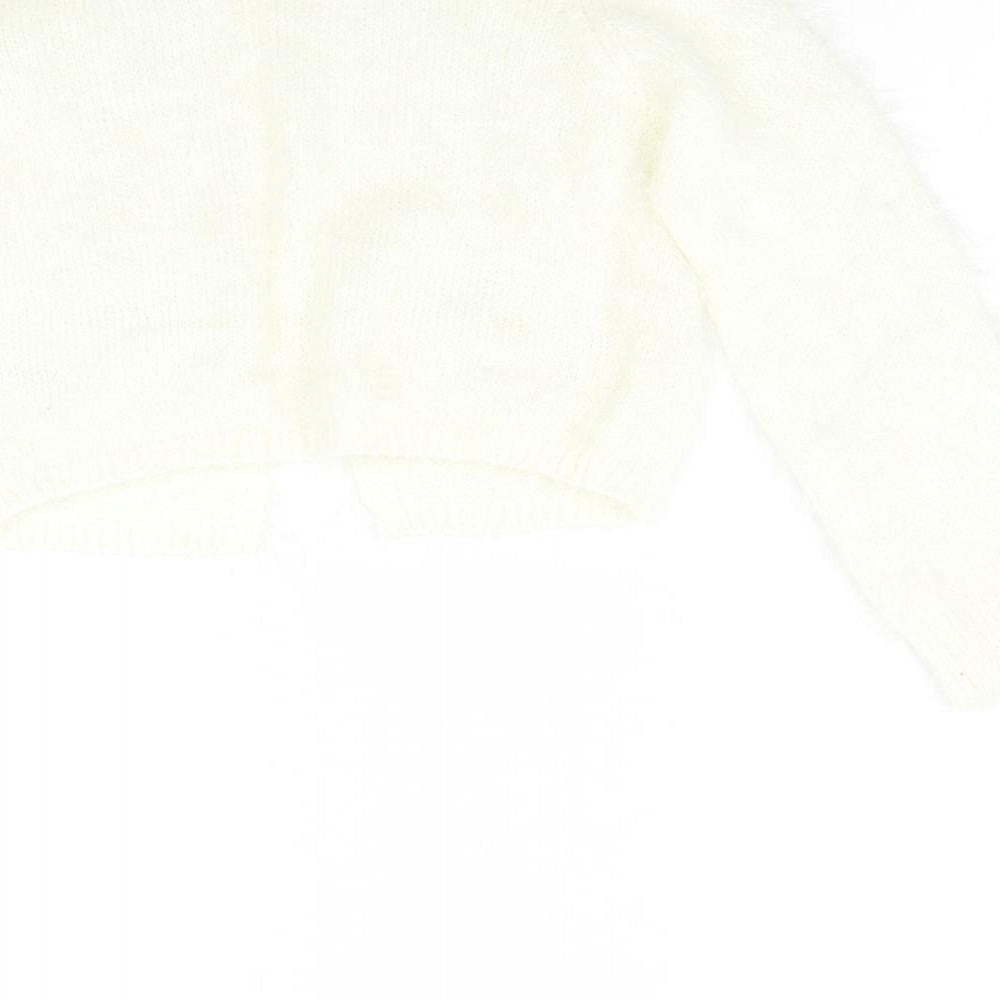 George Boys Ivory Knit Cardigan Jumper Size 9-10 Years