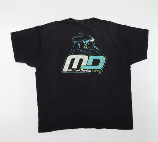 Fruit of the Loom Mens Black T-Shirt Size XL