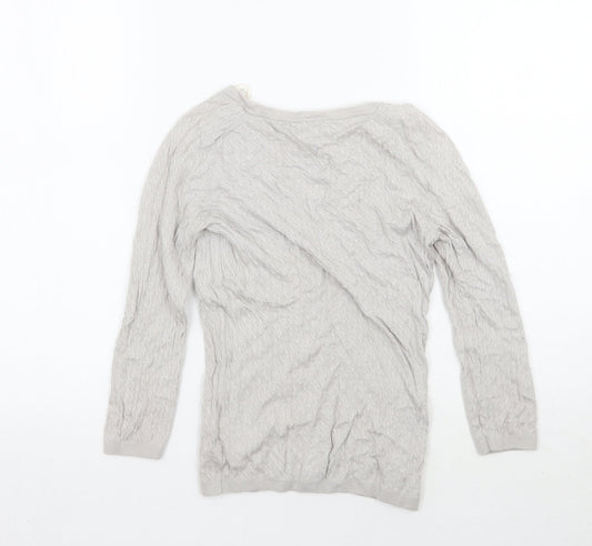 H&M Womens Grey Pullover Jumper Size XS