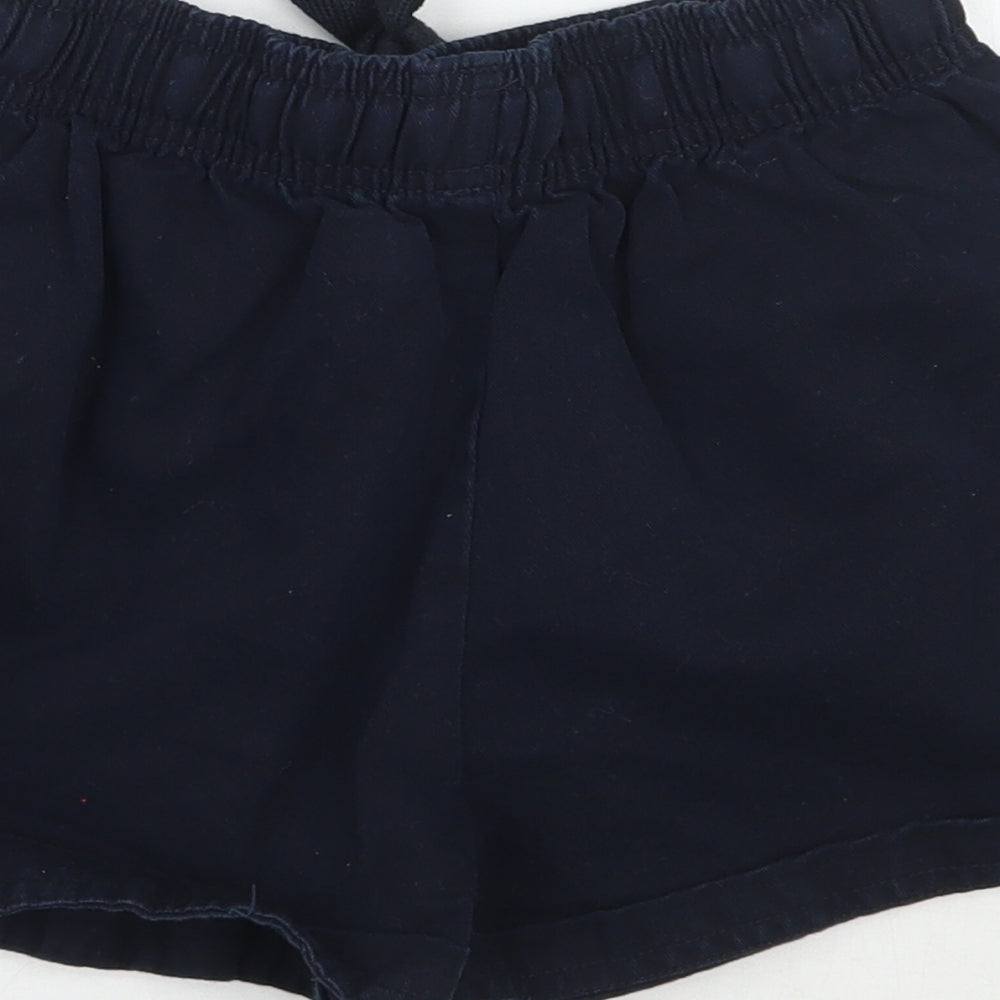 Marks and Spencer Girls Blue Sweat Shorts Size 6-7 Years