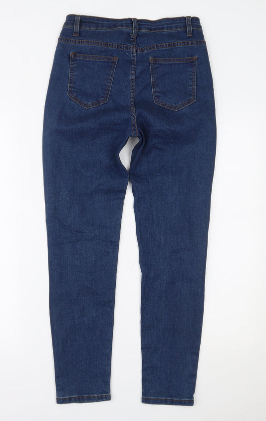 Momokrom Womens Blue Denim Skinny Jeans Size 10 L26 in