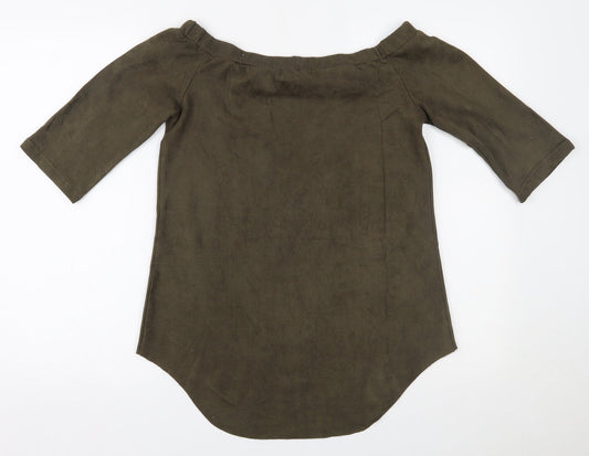 only & u Womens Green Basic Blouse Size M