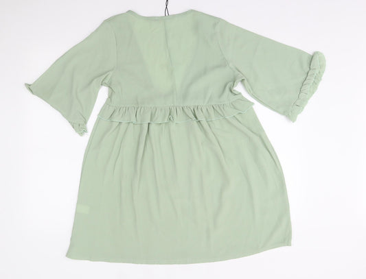 I SAW IT FIRST Womens Green A-Line Size 10