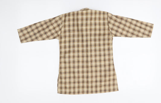 BTC Boys Beige Plaid T-Shirt Size 2 Years
