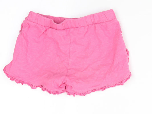 Florence and Fred Girls Pink Paperbag Shorts Size 4-5 Years