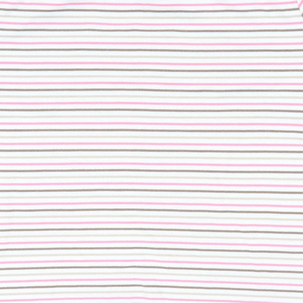 BM Casual Womens Pink Striped Tunic T-Shirt Size M