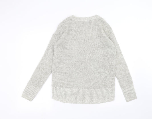 New Look Womens White Pullover Jumper Size S