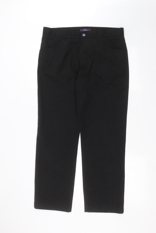 Tailor & Cutter Mens Black   Dress Pants Trousers Size 34 in L29 in