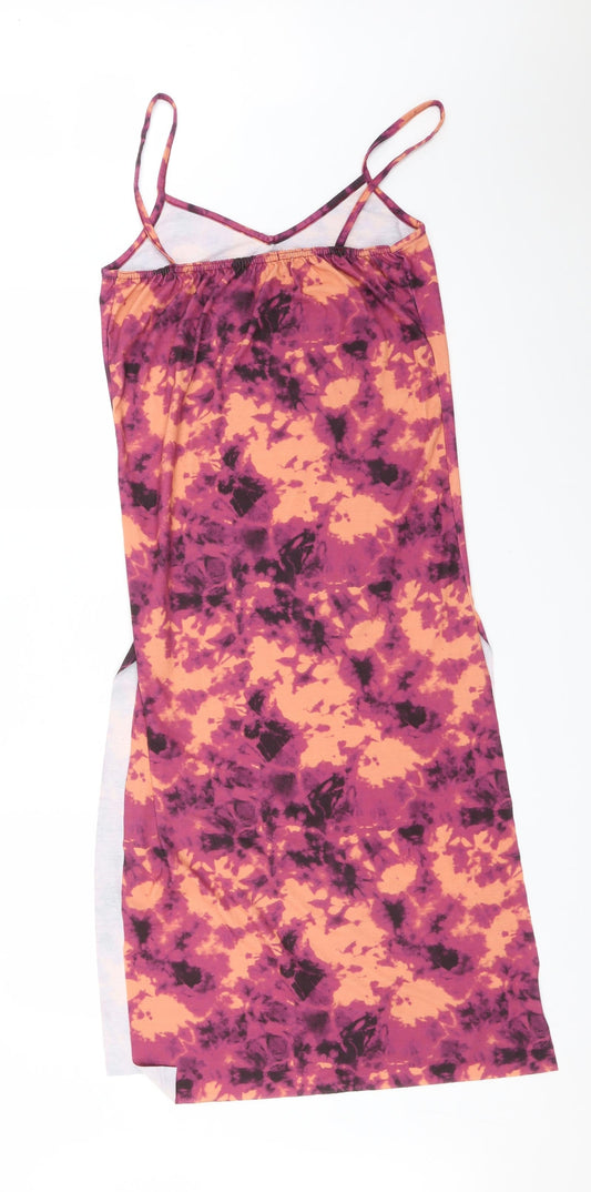 PRETTYLITTLETHING Womens Multicoloured Tie Dye Bodycon Size 10