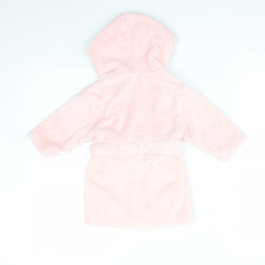 MY1STYEARS Girls Pink Solid Robe Size 6-9 Months