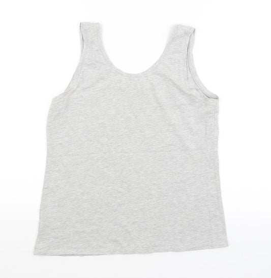 Preworn Womens Grey Basic Tank Size 12