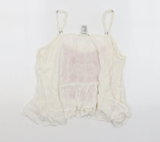 FOREVER 21 Womens White Cropped Tank Size S