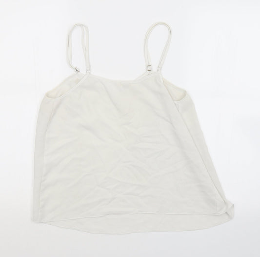 River Island Womens White Basic Tank Size 10