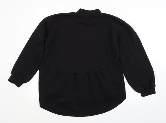 In the Style Womens Black Pullover Sweatshirt Size 10