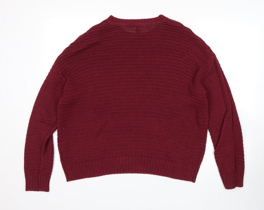 H&M Womens Purple Pullover Jumper Size M