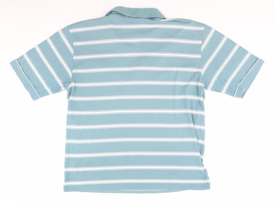 Berkertex Mens Grey Striped Polo Size XL