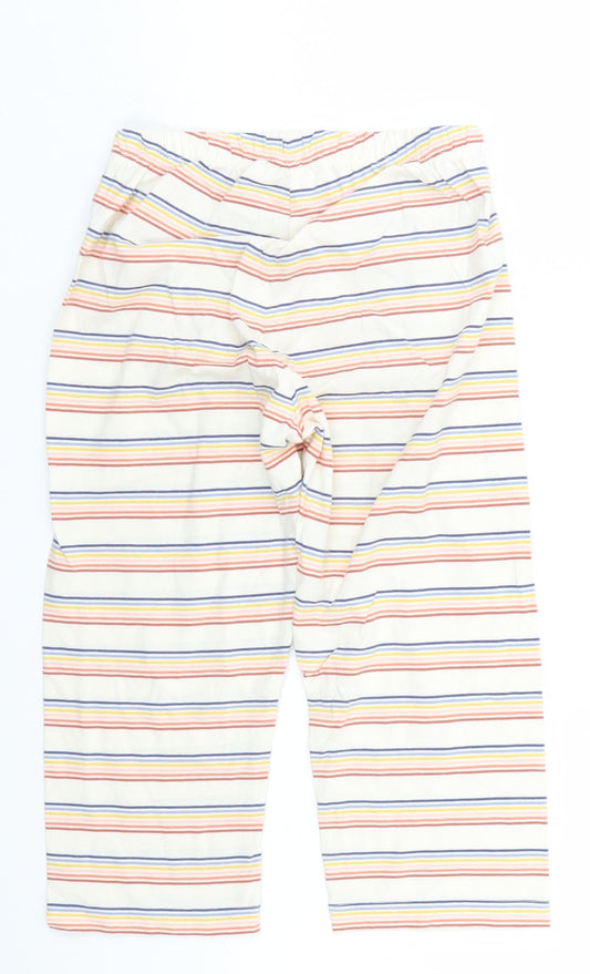 Woody Girls Multicoloured Striped Cropped Trousers Size 12 Years