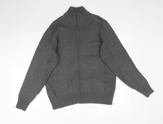 Marks and Spencer Mens Grey Knit Pullover Jumper Size M