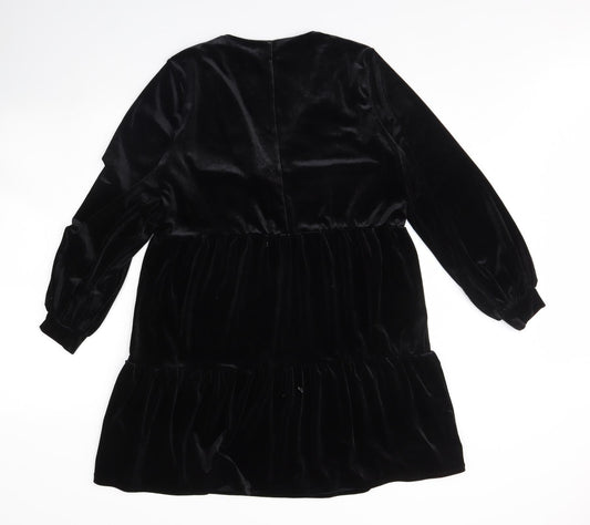 Divided Womens Black Velour Mini Size S