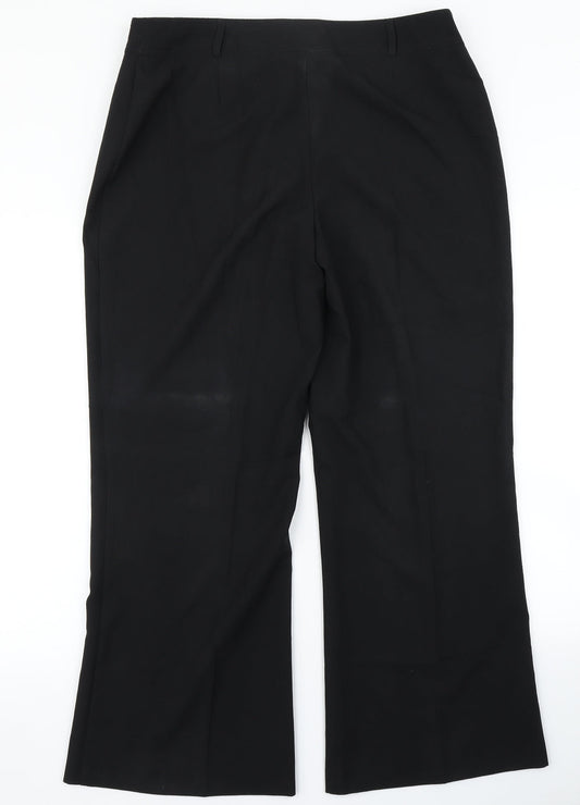 M&Co Womens Black Dress Pants Trousers Size 16 L28 in