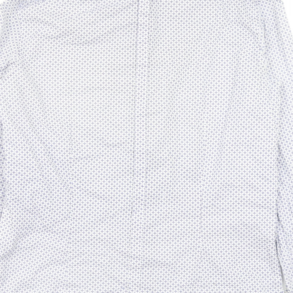 Politix Mens Multicoloured Geometric Button-Up Size L