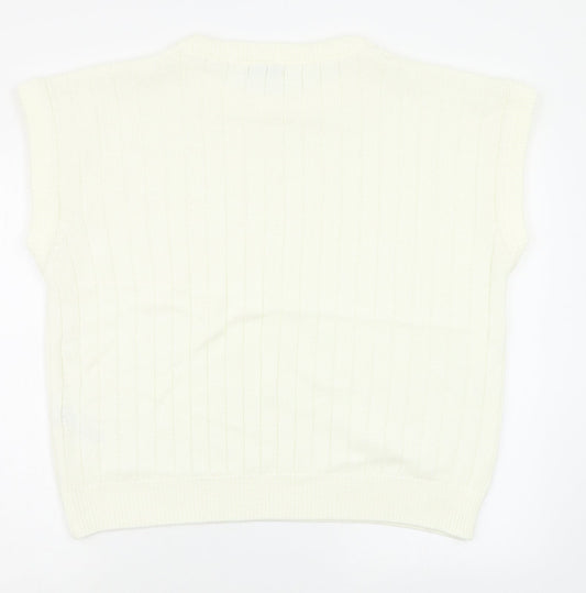 In the Style Womens White Pullover Jumper Size 14