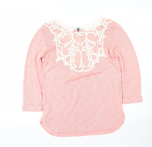 New Look Womens Pink Pullover Jumper Size 6