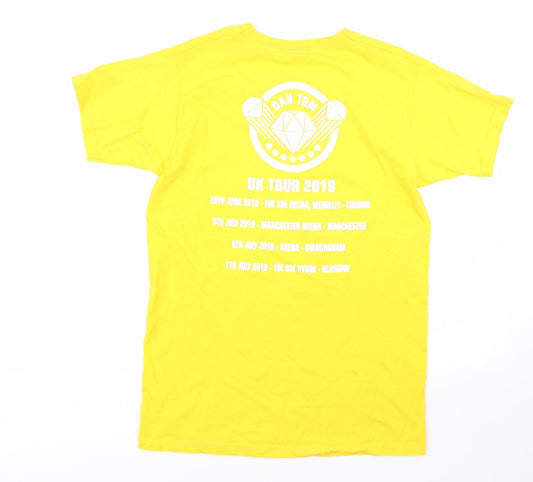 Fruit of the Loom Mens Yellow T-Shirt Size S - Dan TDM