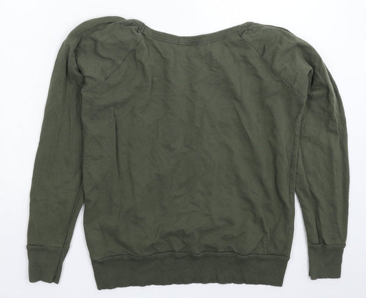 Preworn Womens Green Pullover Sweatshirt Size 12