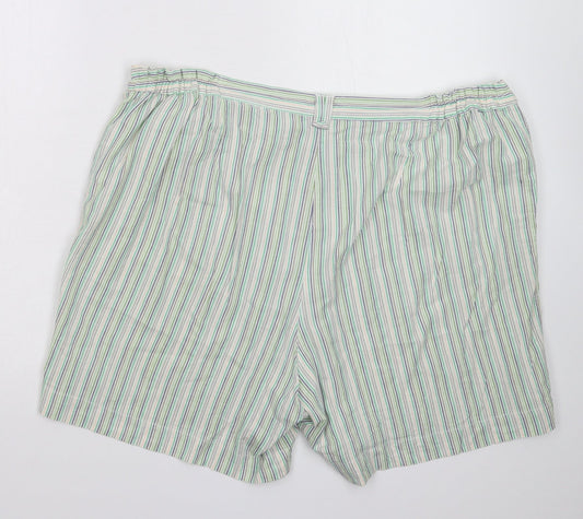 BM Mens Multicoloured Striped Bermuda Shorts Size L