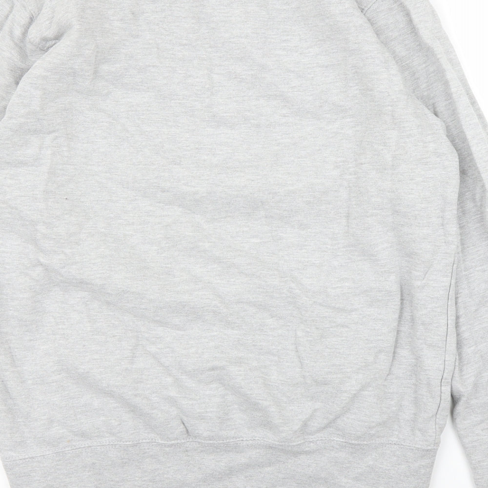 Just Hoods Mens Grey Pullover Jumper Size M