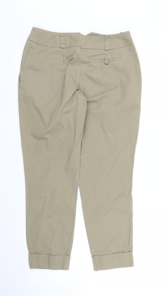 Select Womens Green Pedal Pusher Trousers Size 8 L24 in