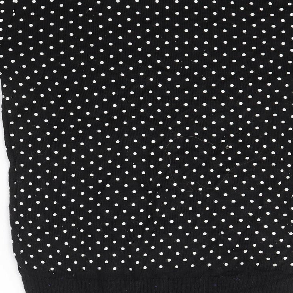 Dorothy Perkins Womens Black Polka Dot Basic Blouse Size 8