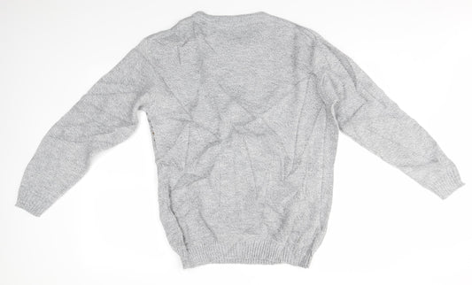 MENSWEAR Mens Grey Pullover Jumper Size M