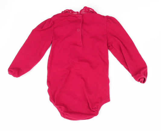 H&M Girls Red Leotard One-Piece Size 18 Months - Lace Trim