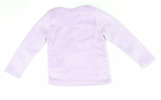 Primark Girls Purple Animal Print Pyjama Top Size 7-8 Years - Rabbit on the Moon