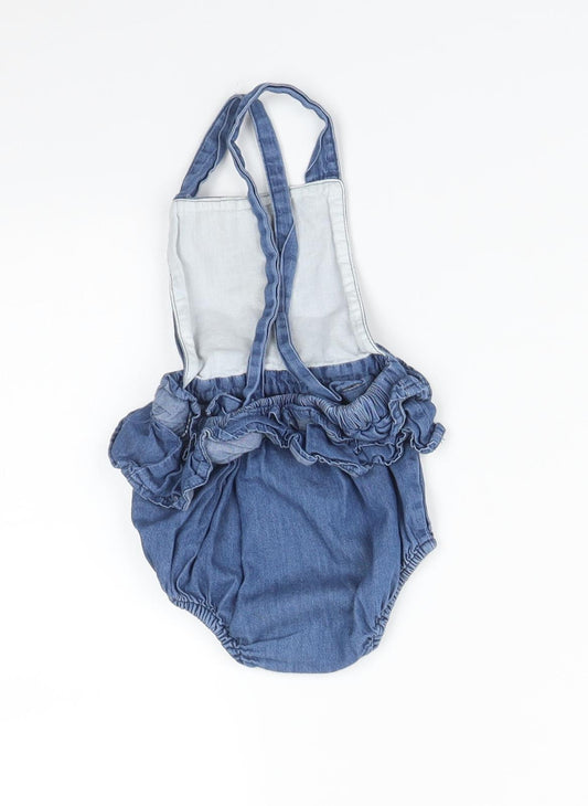 Matalan Girls Blue Dungaree One-Piece Size 12-18 Months