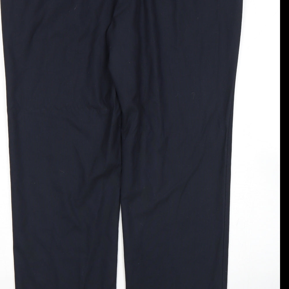 M&S Womens Blue Trousers Size 42 L31 in