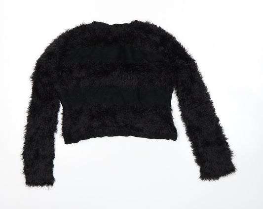 M&Co Girls Black Pullover Jumper Size 13 Years