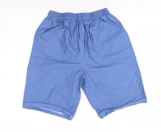 Preworn Mens Blue Bermuda Shorts Size 22 in