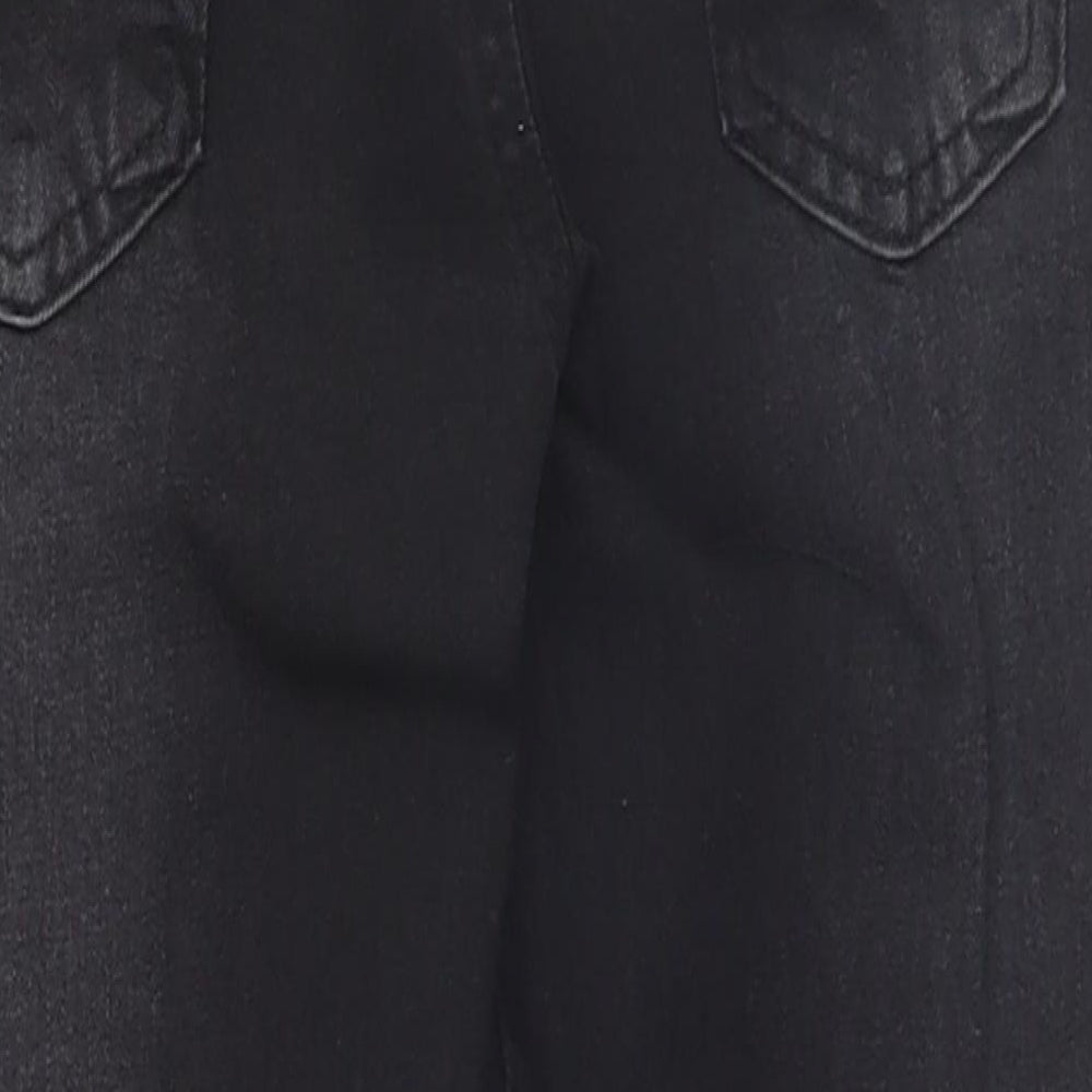 Preworn Girls Black Straight Jeans Size 7 Years