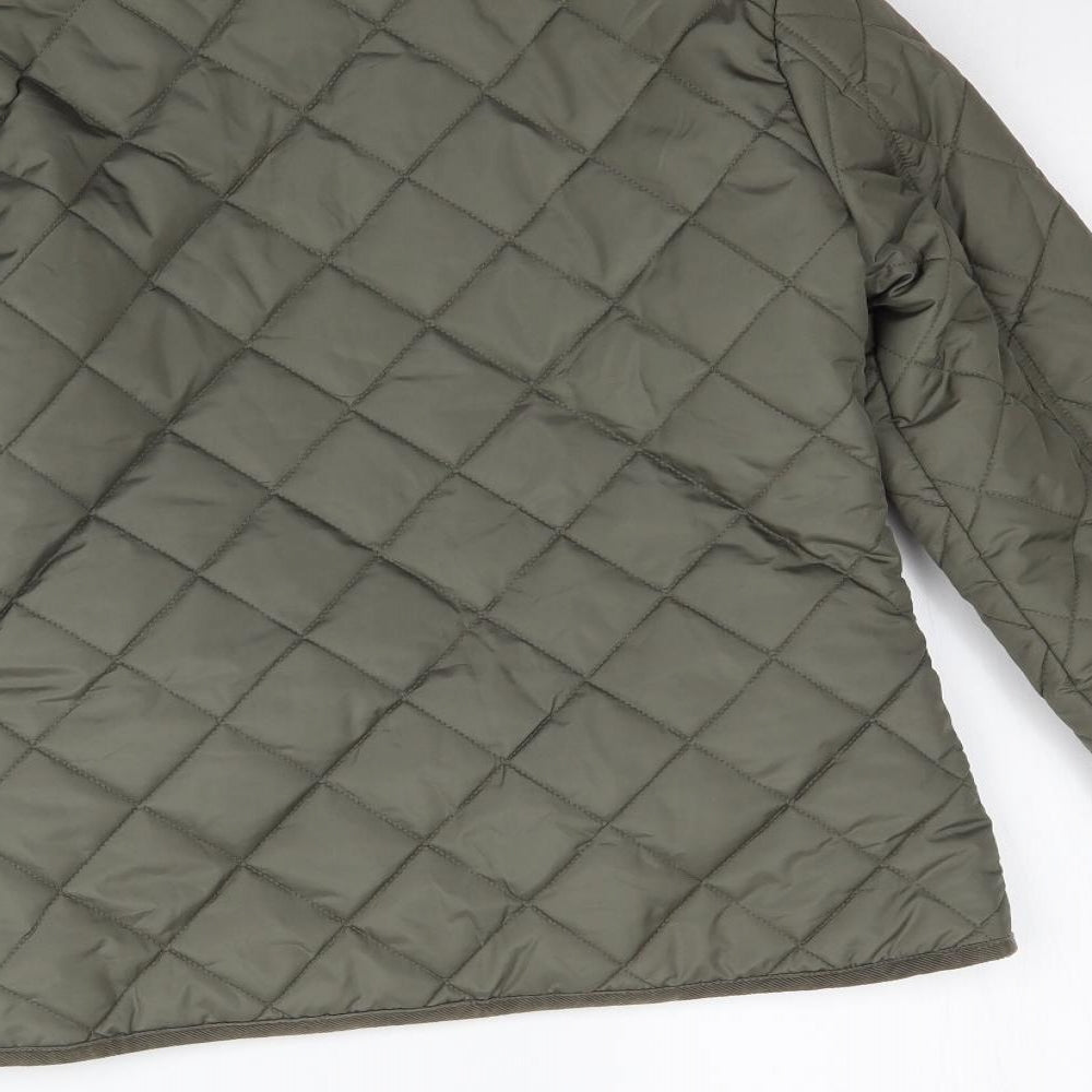 Marks and Spencer Womens Green Jacket Size 2XS - Quilted
