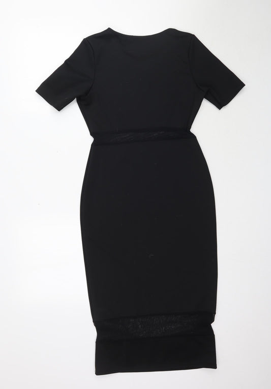 Missguided Womens Black Pencil Dress Size 10