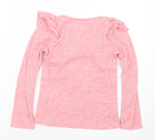 Matalan Girls Pink Pullover Jumper Size 9 Years