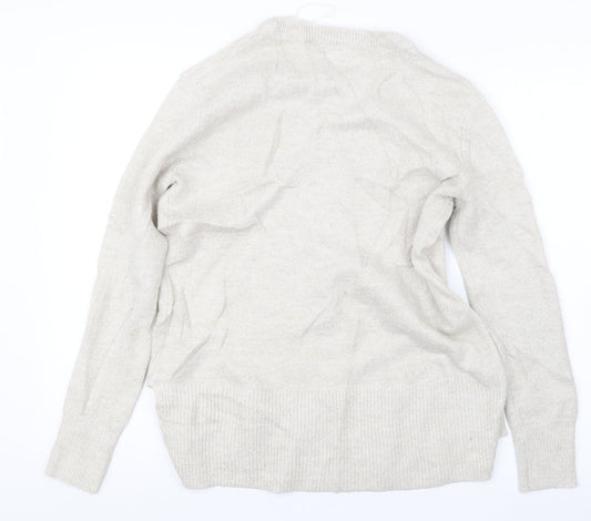 COTTON CLUB Womens Beige Knit Pullover Jumper Size S